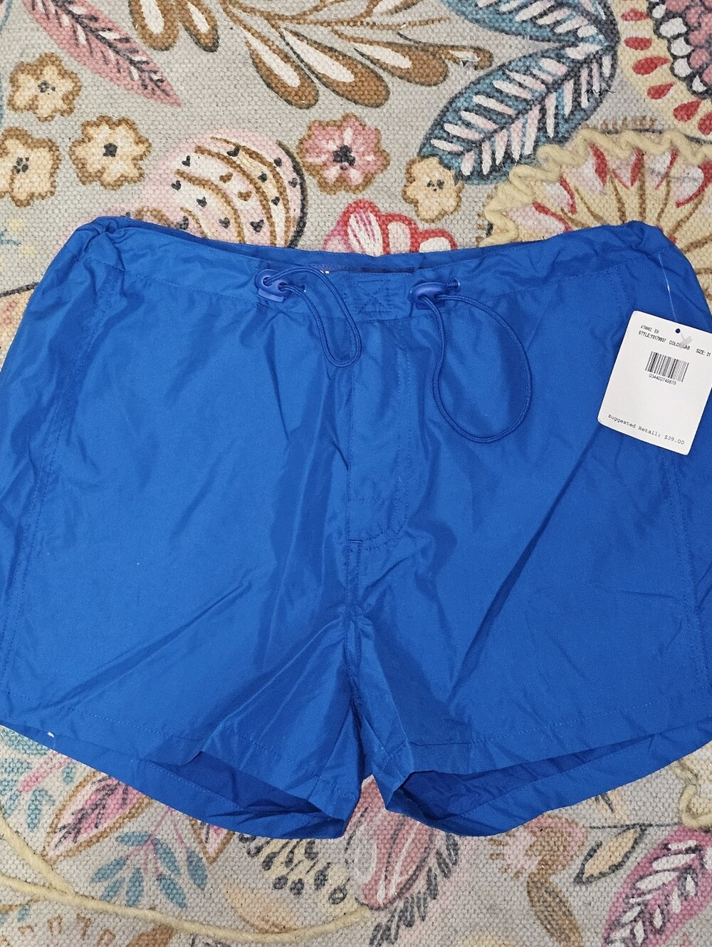 NWT Y2K Guess Blue Drawstring Waist Shorts Beach Sz 31